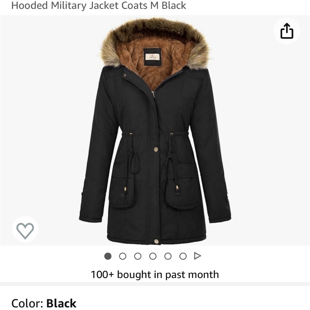 Winter jacket I love sia black and brown with fur hood